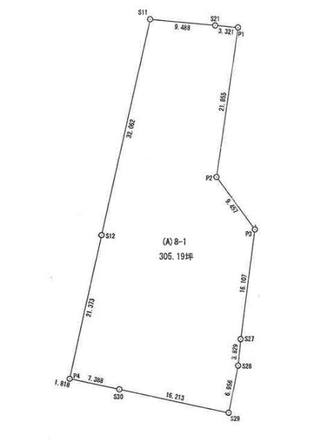 牡丹平出石田派８−１ 区画図