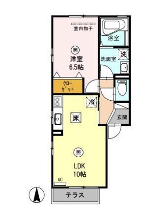 リビングタウンＳＡＫＵＲＡ　Ⅰ（101） 間取り図画像