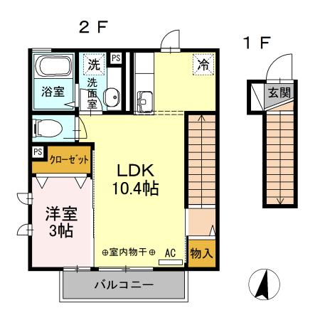サロン デュ ノール（203） 間取り図画像