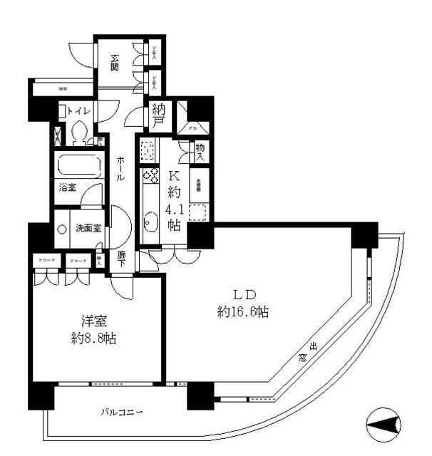 リバーポイントタワー（1408） 間取り図画像