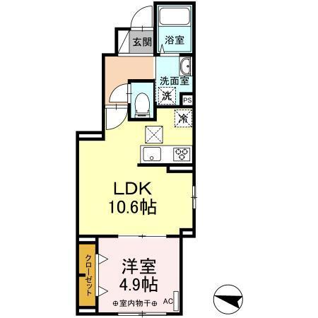 Plus Cinq（101） 間取り図画像