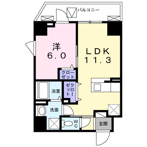 グランツ恵比寿（601） 間取り図画像
