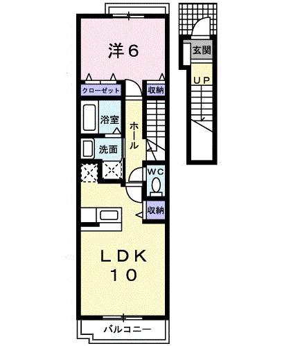 メゾン・ド・グリシーヌ　Ⅱ（205） 間取り図画像