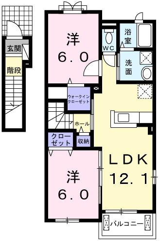 フェリオ（201） 間取り図画像