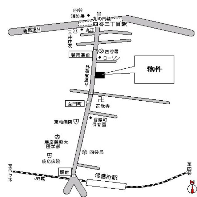 ガーネットコート四谷（905） 地形図・案内図