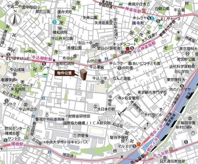 Ｃｅｎｔｅｎａｒｉｏ市谷二十騎町（104） 地形図・案内図