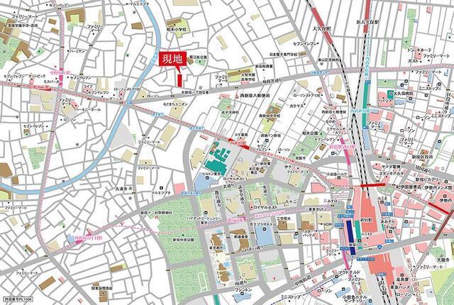 プレール・ドゥーク新宿Ｗｅｓｔ（212） 地形図・案内図