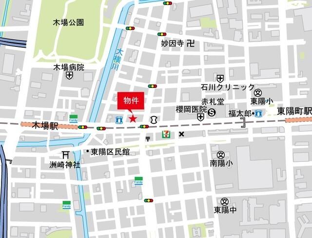 アーバネックス深川木場（1101） 地形図・案内図