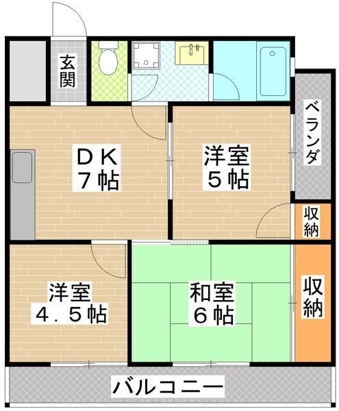 ロイヤルハイツコニシ（201） 間取り図画像