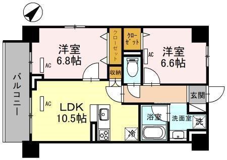 クアンツ（402） 間取り図画像