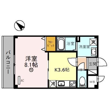 ハイツ グランマーク（202） 間取り図画像