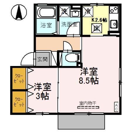 アペルトコート　Ｂ（101） 間取り図画像