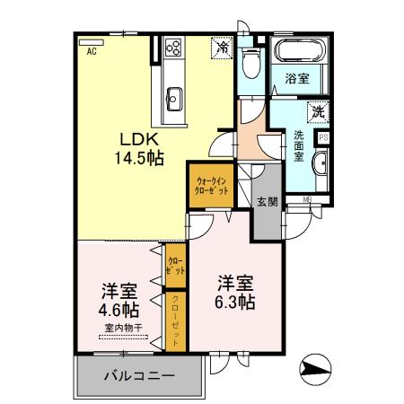カーサ　フジ（203） 間取り図画像