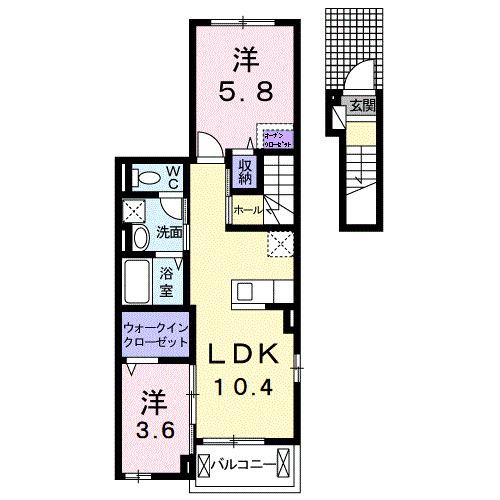 メゾン・フルール（201） 間取り図画像
