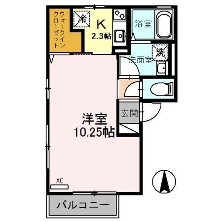 アペルトコート　Ａ（201） 間取り図画像