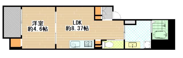 大阪市旭区森小路マンション 間取り図画像