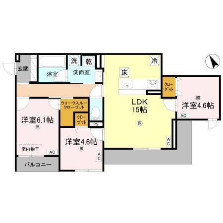 Rising Hills II（103） 間取り図画像