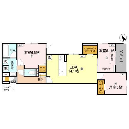 Rising Hills II（302） 間取り図画像