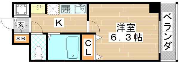 プレサンス城北公園アクア—ジュ（703） 間取り図画像