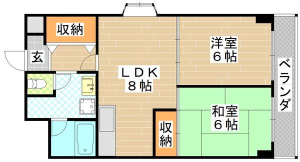 グリーンプラザマンション（601） 間取り図画像