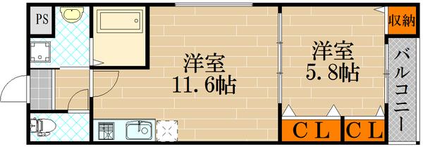 フジパレス大宮 間取り図画像