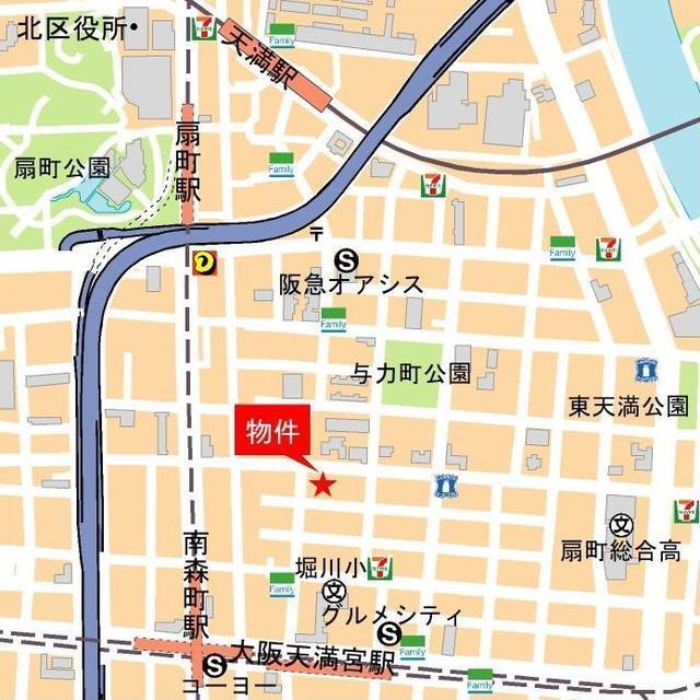 エル・セレーノ大阪天神橋（505） 地形図・案内図