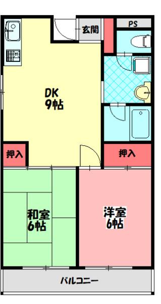 幸福ハイツ 間取り図画像