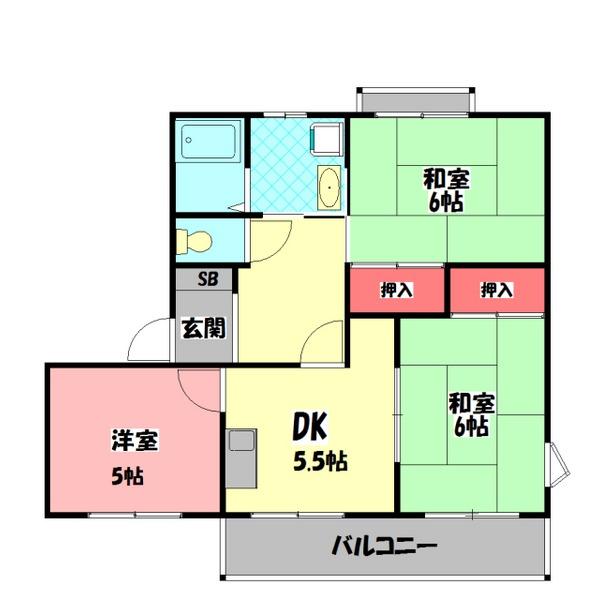 フレグランスグリーンハイツA棟 間取り図画像