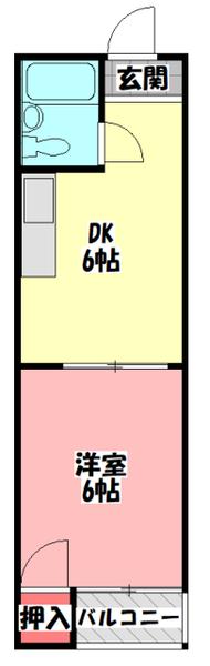 白樺ハイツ清水 間取り図画像