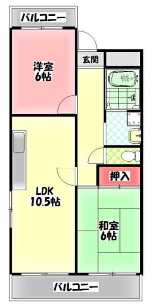 門真元町マンション 間取り図画像