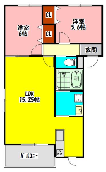 エスペランサ今市（101） 間取り図画像
