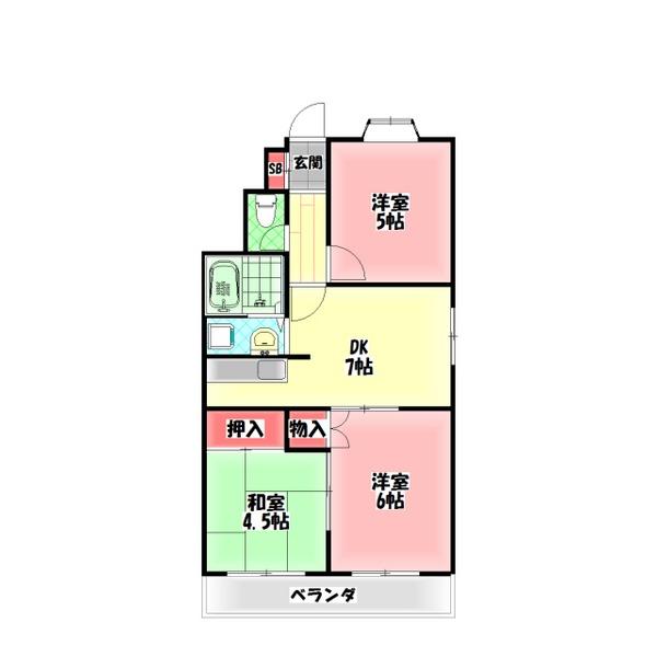 第一寺方ハイツ 間取り図画像