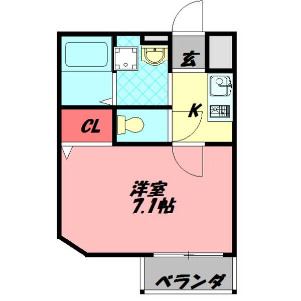 カーサクレスト清水Ⅱ(旧クリアルーチェ) 間取り図画像