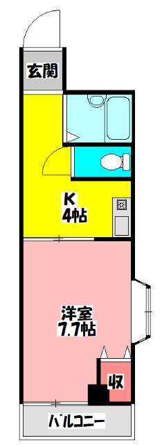 トップス祝ハイツ 間取り図画像