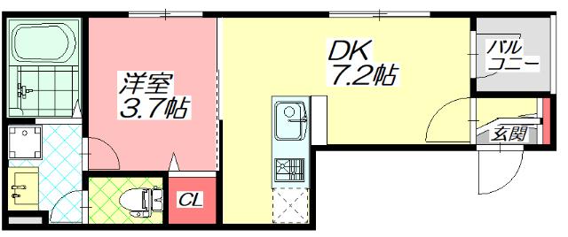 グランデュール新森 間取り図画像