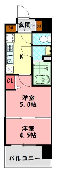 ラグゼナ門真 間取り図画像