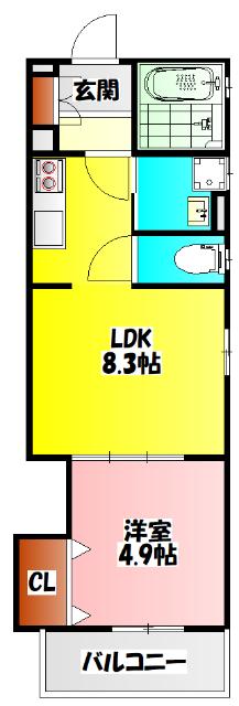 クレアール大久保町 間取り図画像