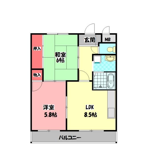 ウインドヒル守口(旧アーバンハイツ） 間取り図画像