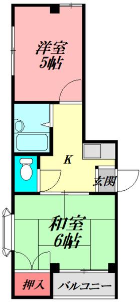 エムハイツ藤田 間取り図画像