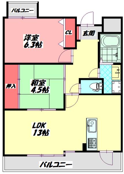 さくら館 間取り図画像