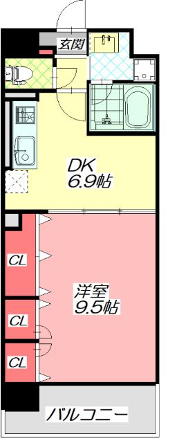 レジディア城北公園通 間取り図画像