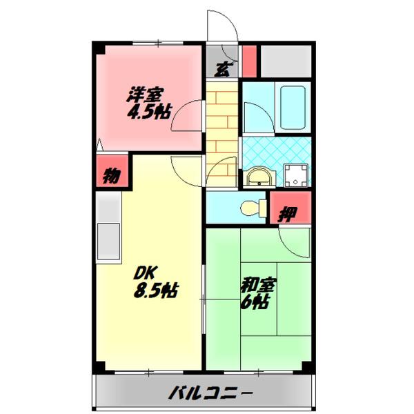 ヤマサ第6マンション 間取り図画像