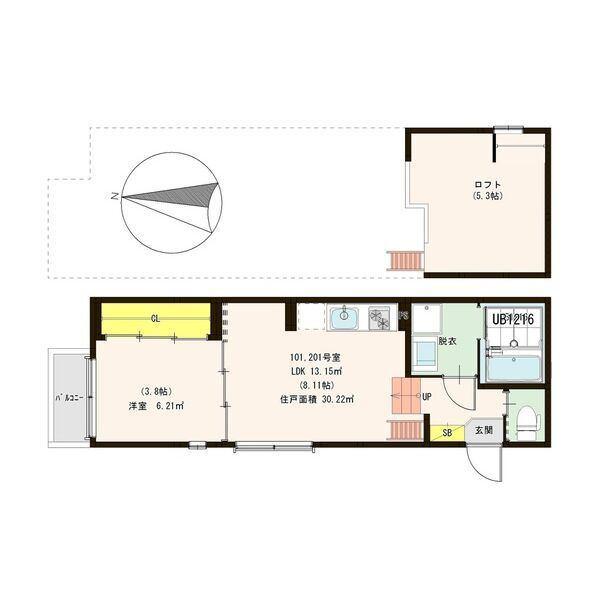 SQUAREWOOD　OMIYA 間取り図画像