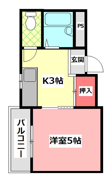 大阪市旭区大宮マンション 間取り図画像