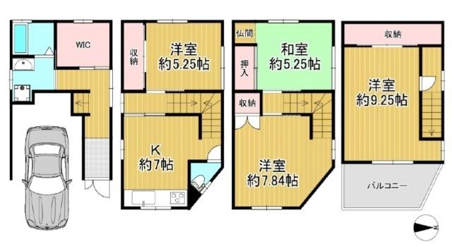 門真市五月田町一戸建 間取り図画像