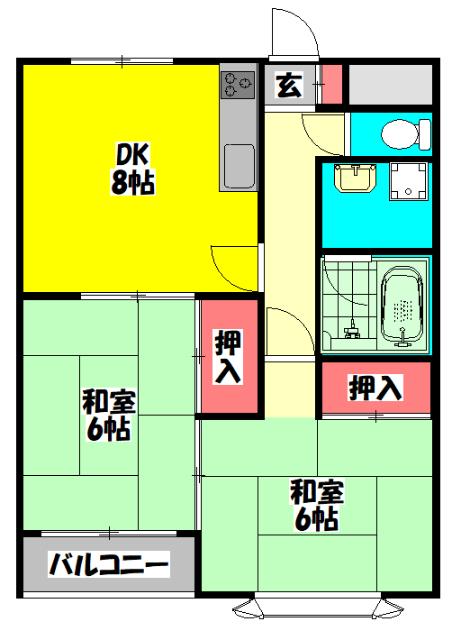 三東ハイツ（301） 間取り図画像