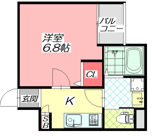 門真市ひえ島町アパート 間取り図画像