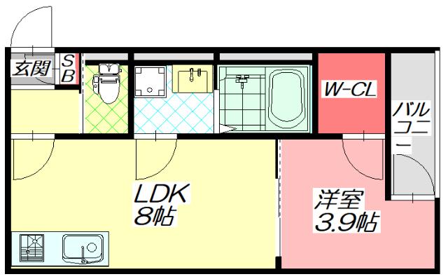 門真市ひえ島町アパート 間取り図画像