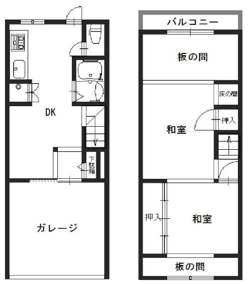 門真市柳町テラスハウス 間取り図画像