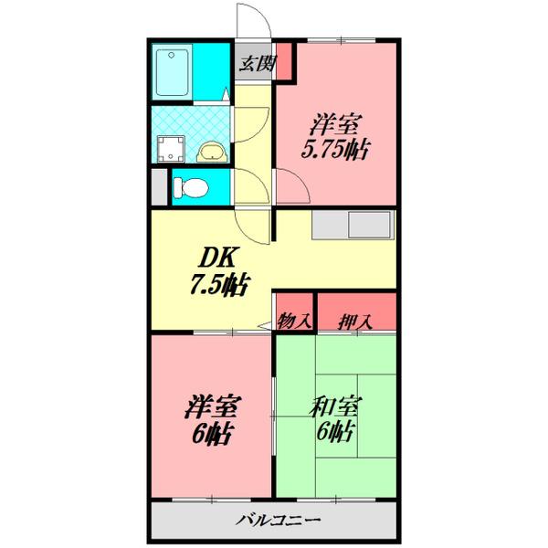 エスポワールⅡ 間取り図画像